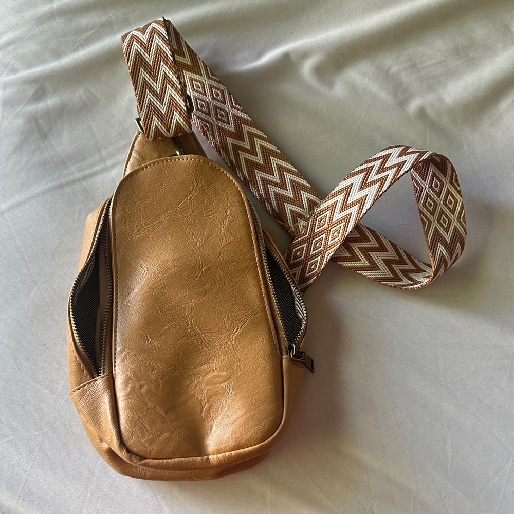 Tan Crossbody Sling Bag